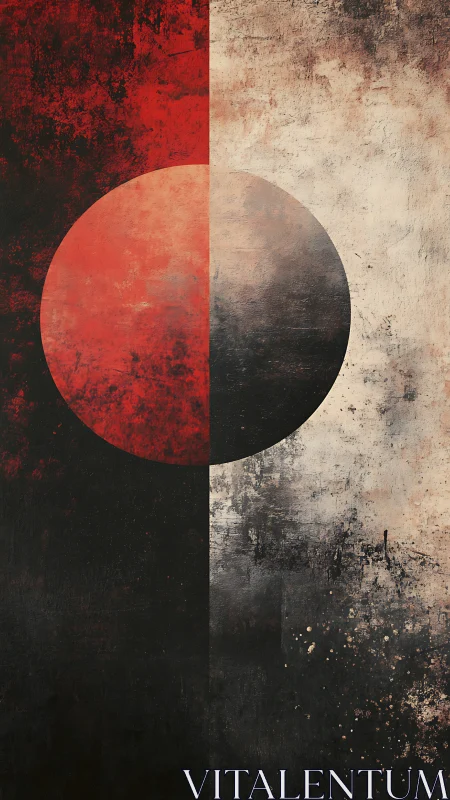 Striking circle of red and shadow balances worn dual tones