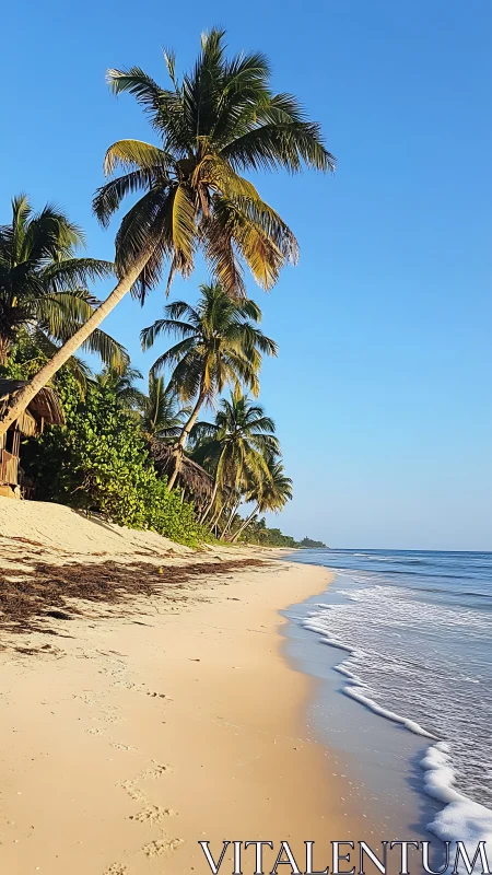 Palms Lean Into Paradise: A Tropical Beach Reverie