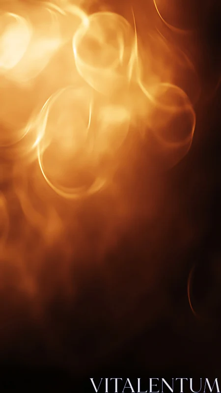 Luminous Abstract Forms in Warm Chromatic Space.