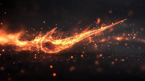 Incandescent Energy Trail with Particle Dispersion Effect