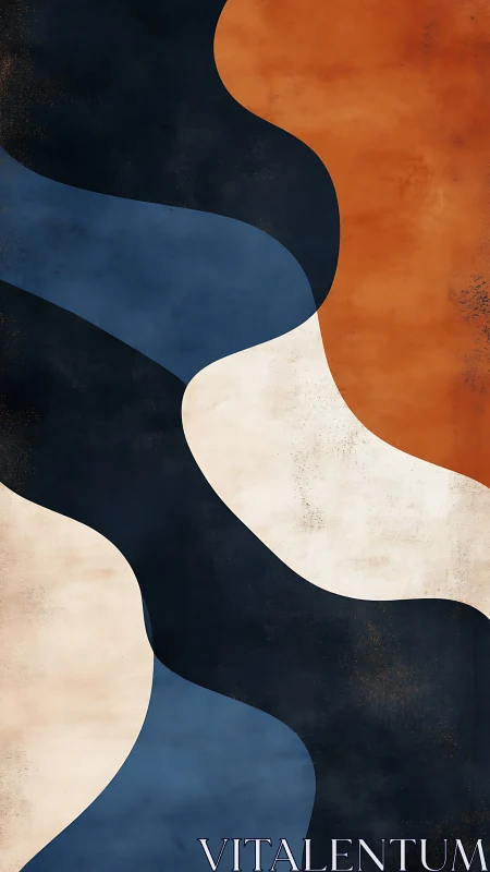 Curved color rivers drift through a textured twilight field