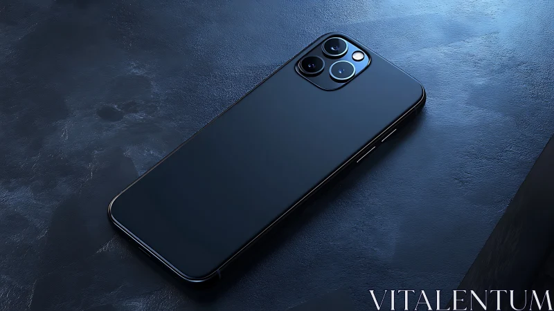 Sleek Midnight Phone Glowing With Purpose.