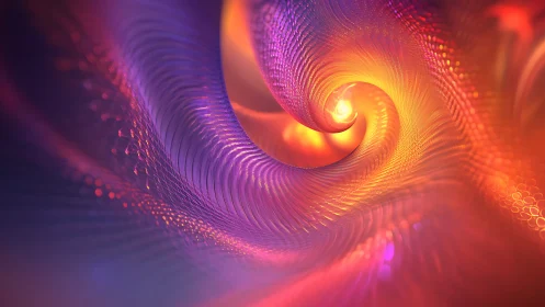 Glowing spiral currents in a dreamy neon cosmic swirl.