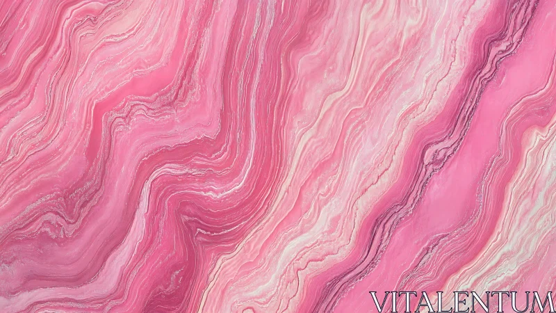 Gentle pink marble waves swirl in soothing layered motion