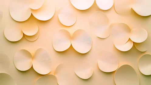 Soft petal echoes drift across a sunlit abstract field.