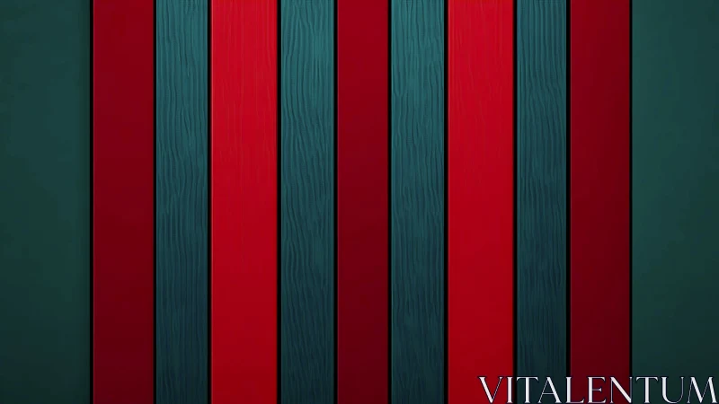 Striped cadence turns teal and crimson planks into rhythm