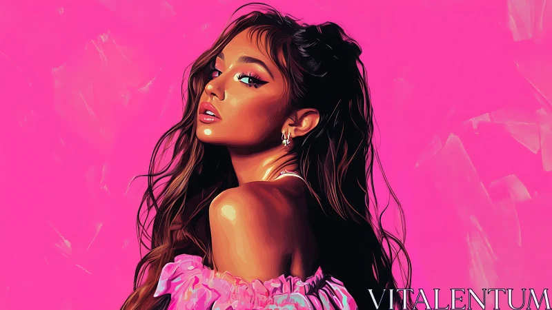 Confident young woman glows against a bold pink backdrop