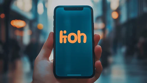 Lioh App Logo on Smartphone Screen Display.