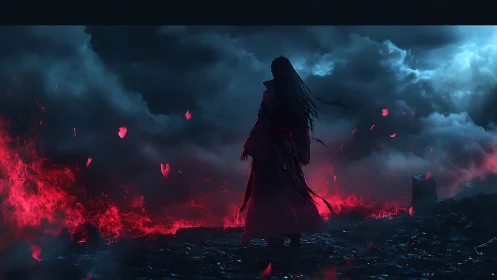 Crimson sorcerer stares down the storm at the world&rsquo;s edge