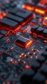 Neon core awakening on a midnight circuitboard frontier.