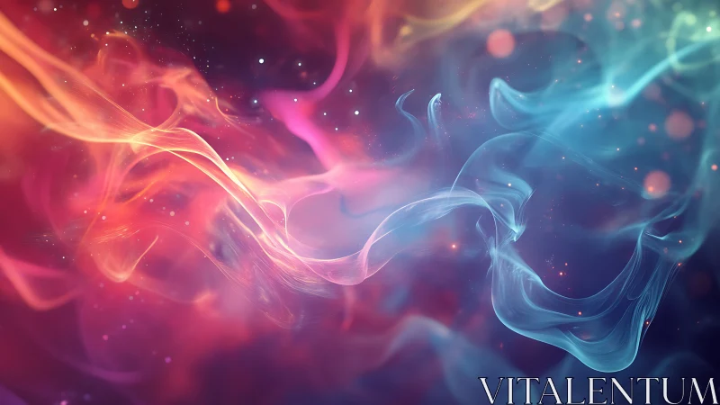 Chromatic nebula waves in dynamic lightflow abstraction.