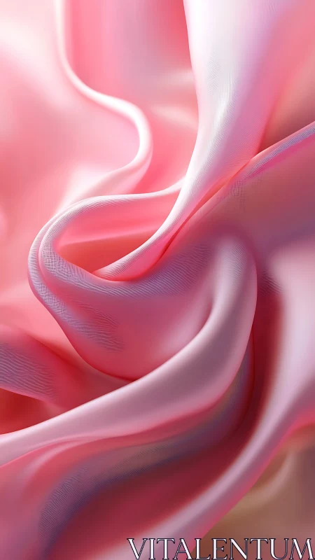 Silky pink folds in soft motion, luminous satin abstraction.