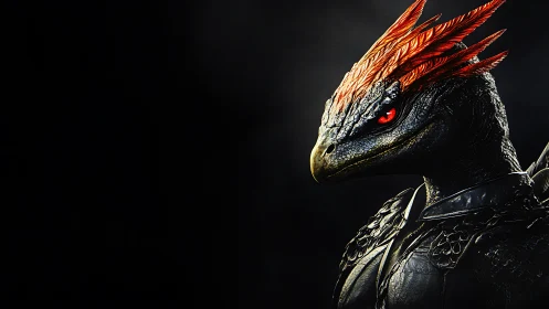 Highly detailed reptilian warrior rendered with cinematic 3D lighting