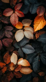 Autumn foliage study with rich bokeh and complementary hues.