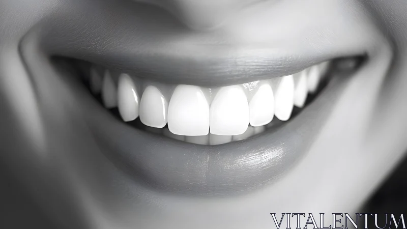 Close-up of Smiling Mouth with Perfect White Teeth in Monochrome. Close-up of Smiling Mouth with Perfect White Teeth in Monochrome.