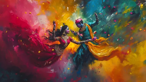 Color storms swirl as celestial dancers paint the sky