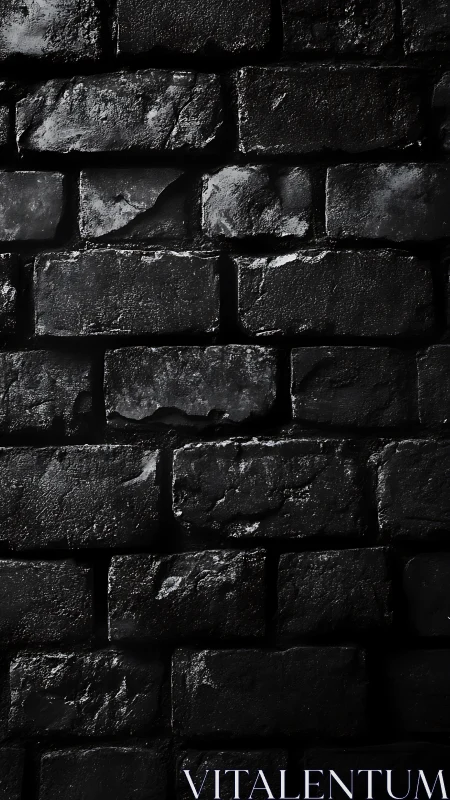 Gleaming black brick wall quietly reveals bold urban texture