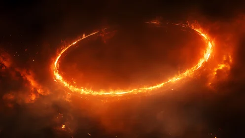 Fiery Ring of Light Creates Mesmerizing Cosmic Wonder