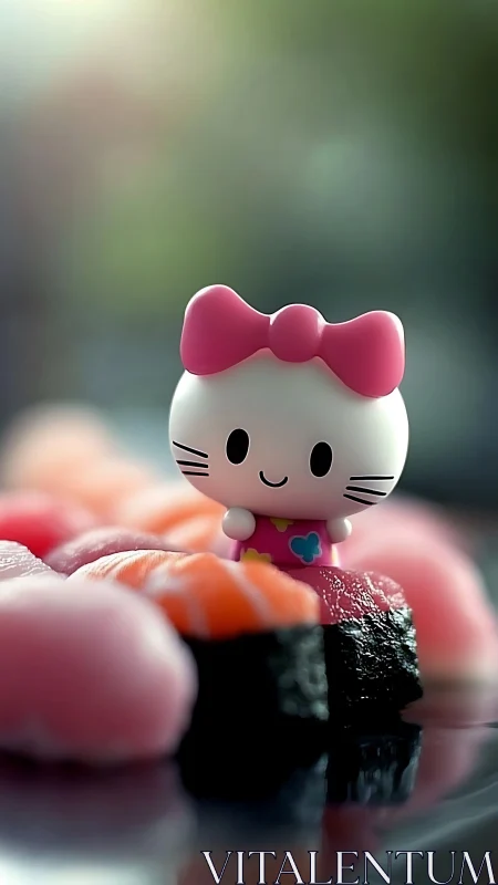 Hello Kitty's Sweet Sushi Moment: A Bow-Topped Dreamer.