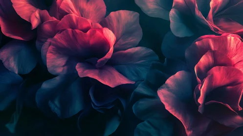 Luminous Petals. Neon Floral Abstraction.