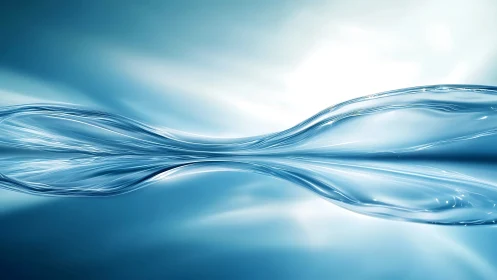 Liquid energy ribbon flows through luminous cyan gradient.