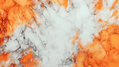 Orange marble texture with white veining centerfield focus.