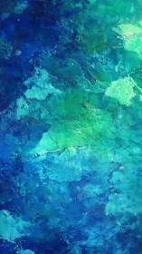 Oceanic teal and blue textures flow in abstract harmony.