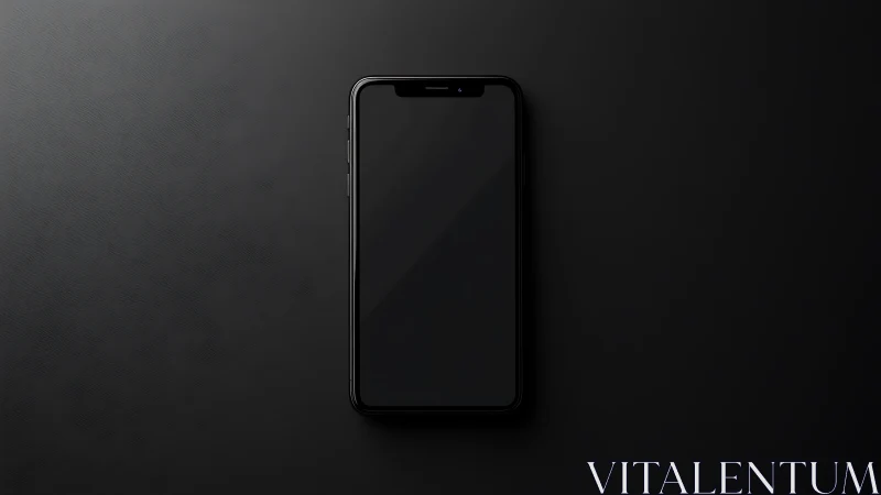 Sleek Smartphone Against Dark Minimalist Background.