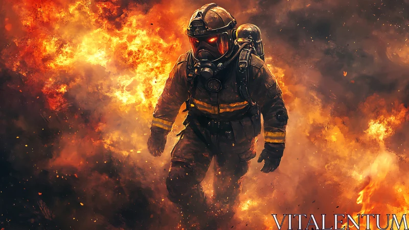 Firefighters Walk Through Inferno of Blazing Destruction