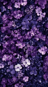 Layered Purple Floral Composition with Dense Petal Arrangement