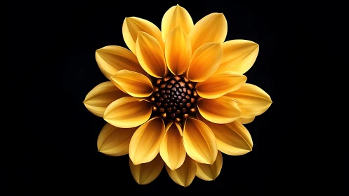 Geometric Dahlia Study: Algorithmic Petal Arrangement and Chromatic Depth.