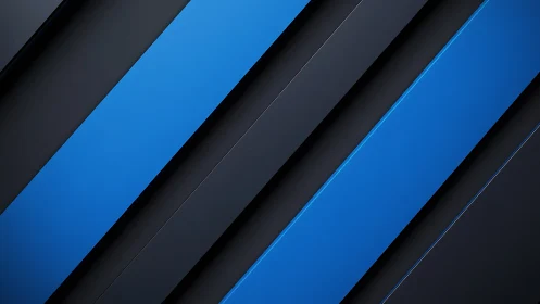 Diagonal blue composite panels with matte black separation bands