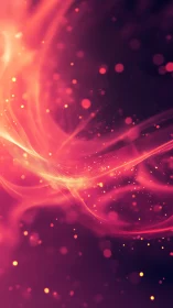 Luminous Particle Wave: Dynamic Energy Flow in Magenta-to-Deep-Purple Gradient