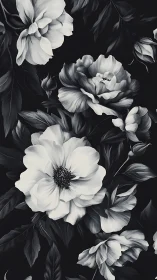 Monochromatic Floral Composition with Layered Botanical Forms.