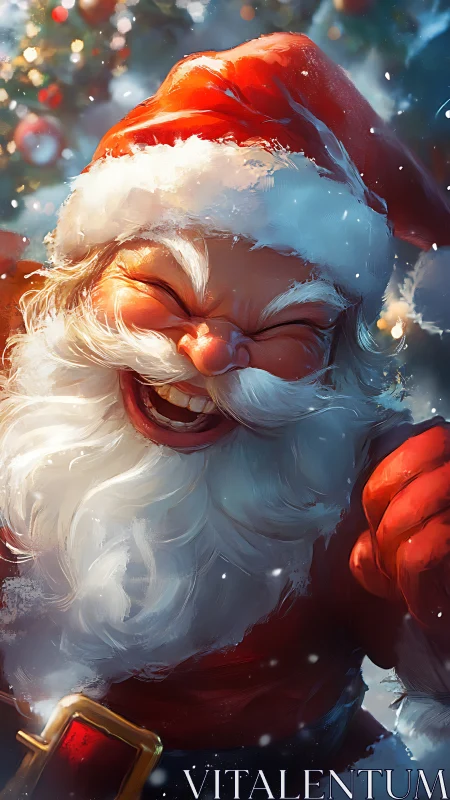 Santa’s roaring laugh sends snowflakes spinning with joy