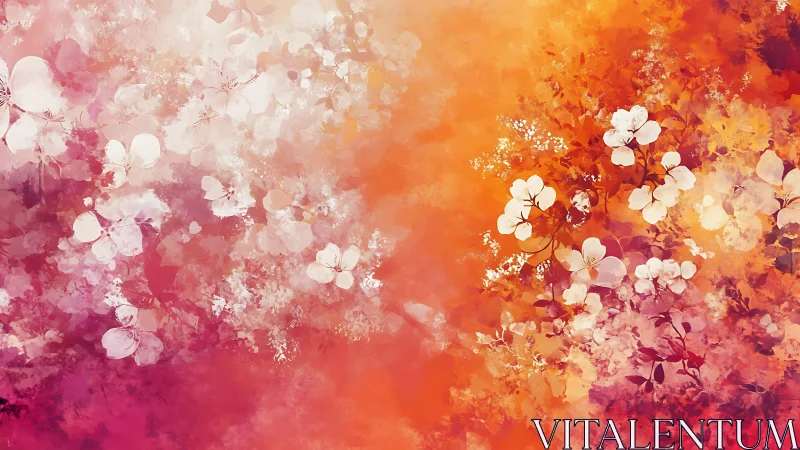 Floral bokeh fields dissolve into warm abstract chromatic haze