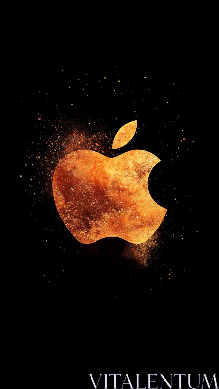 Glowing Apple Logo Radiates Warmth and Energy