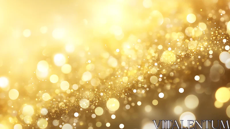 Golden bokeh light background with sparkling abstract style.