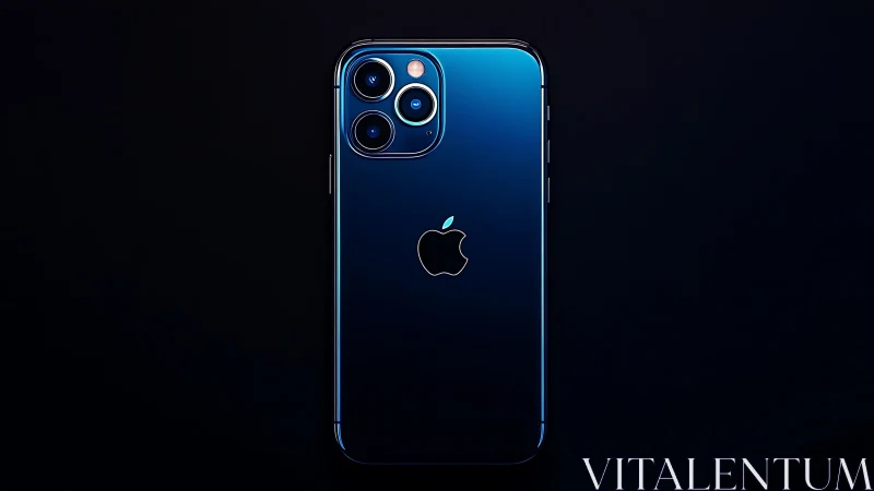 Premium Blue iPhone Pro with Triple Camera System.