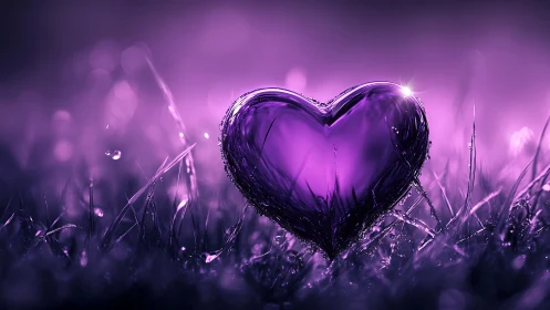 Luminescent Heart Crystallized in Twilight Mist.