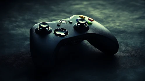 Xbox Controller with Metallic Highlights and Textured Grip Surface