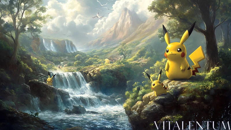 Electric mice hold a quiet council by roaring waterfalls