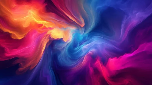 Nebula tides swirling in molten neon across a dream sky.