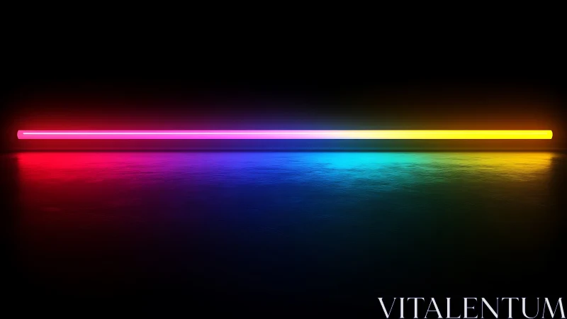 Horizontal neon light bar with full-spectrum color glow.