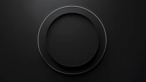 Twin midnight halos quietly orbit in sleek monochrome