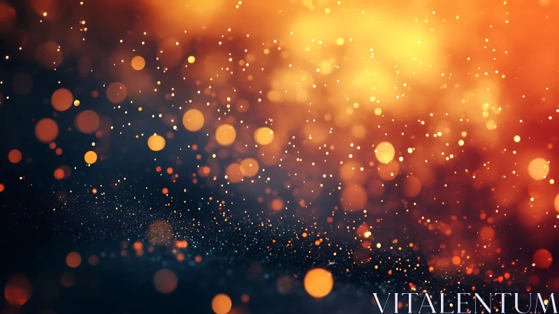 Warm glowing bokeh lights with abstract orange and gold style.
