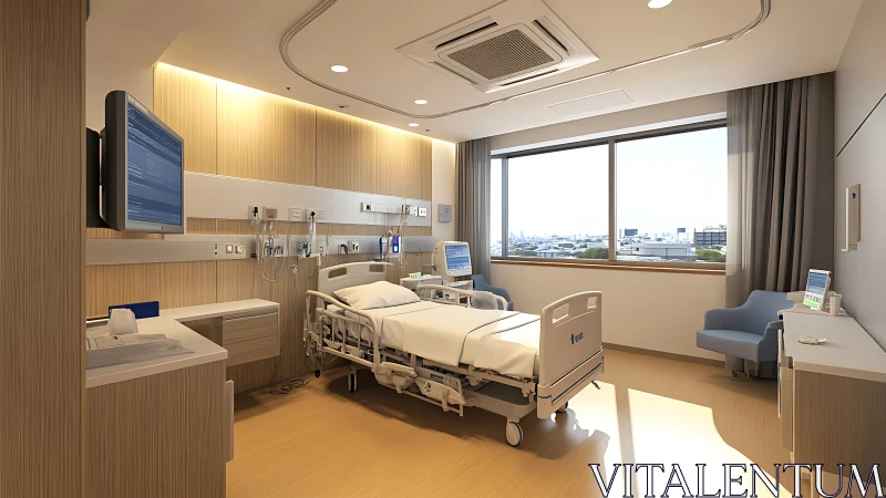 Sunlit hospital suite quietly rehearses tomorrow&rsquo;s healing