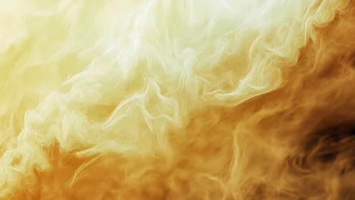 Golden cloud river swirling through soft celestial light.