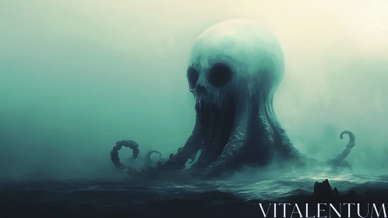Colossal skull-headed sea leviathan emerges in toxic mist