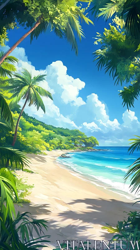 Tropical Paradise: Where Palms Meet Pristine Shores